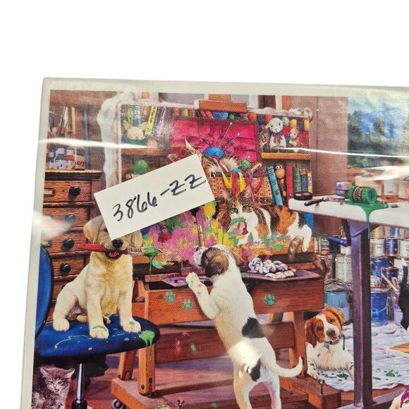 Buffalo Games Dog Days Steve Read Painting Puppies 750 pc Jigsaw Puzzle - Picture 10 of 11